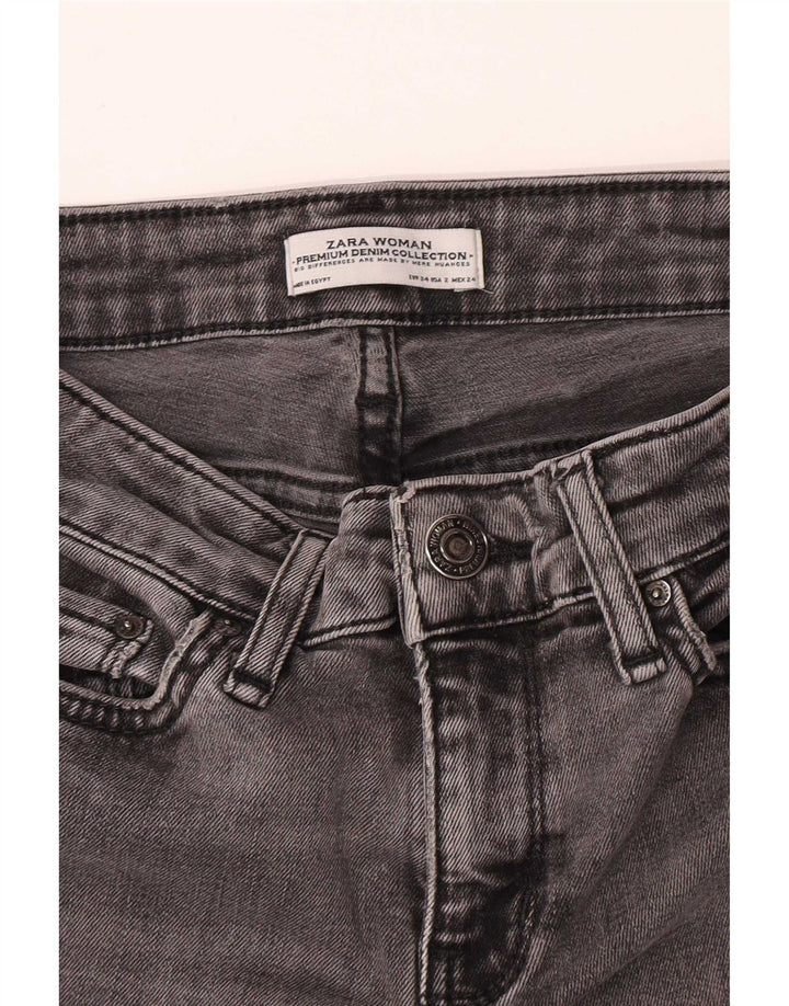 Zara Damen Schlagjeans EU 34 2XS W24 L33 Grau