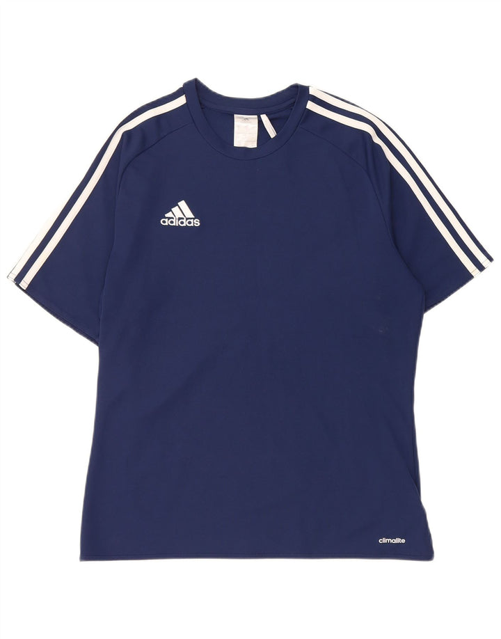 Adidas Herren Climalite T-Shirt Top Small Marineblau Polyester