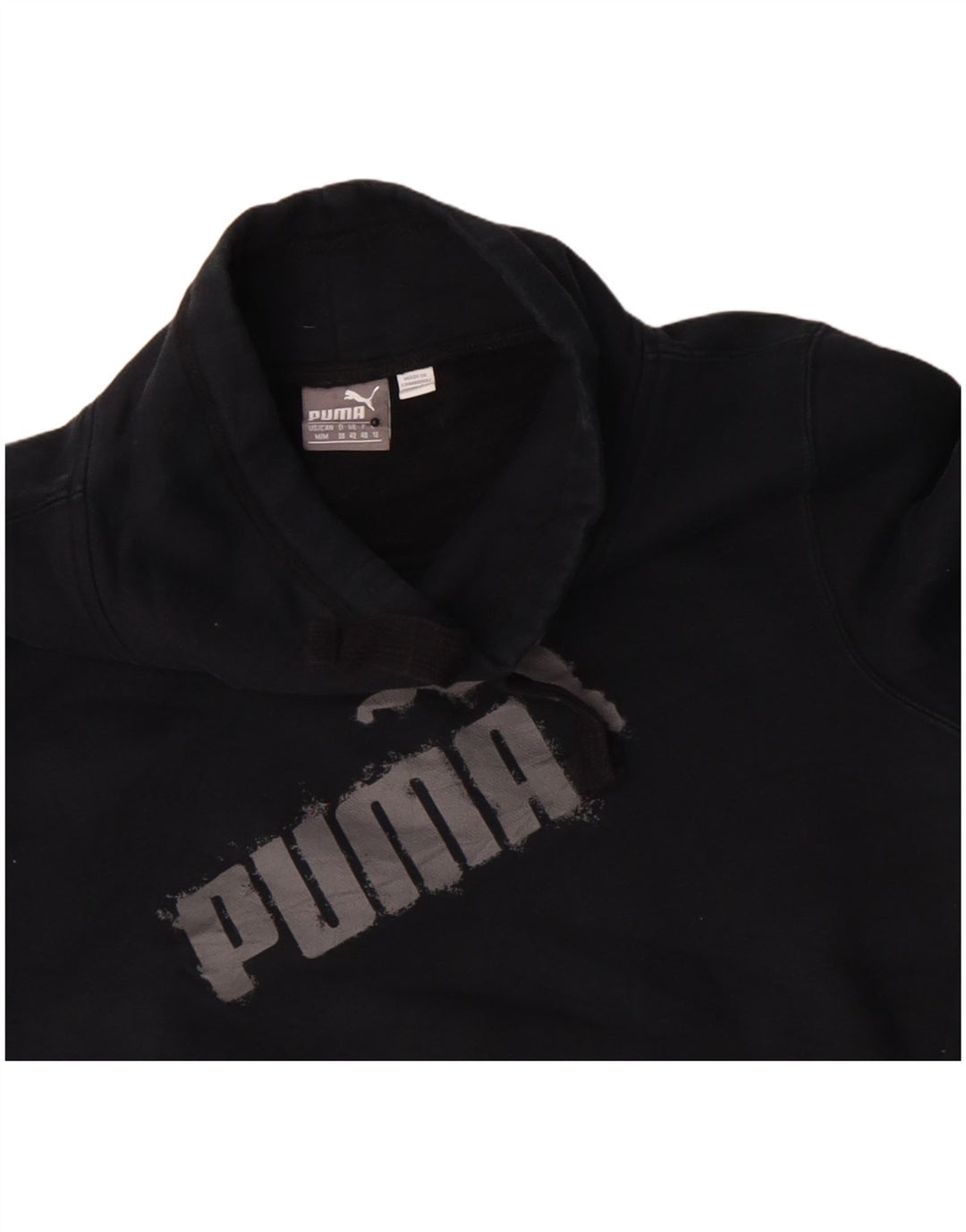 Puma Damen Graphic Sweatshirt Pullover UK 12 Medium Schwarz