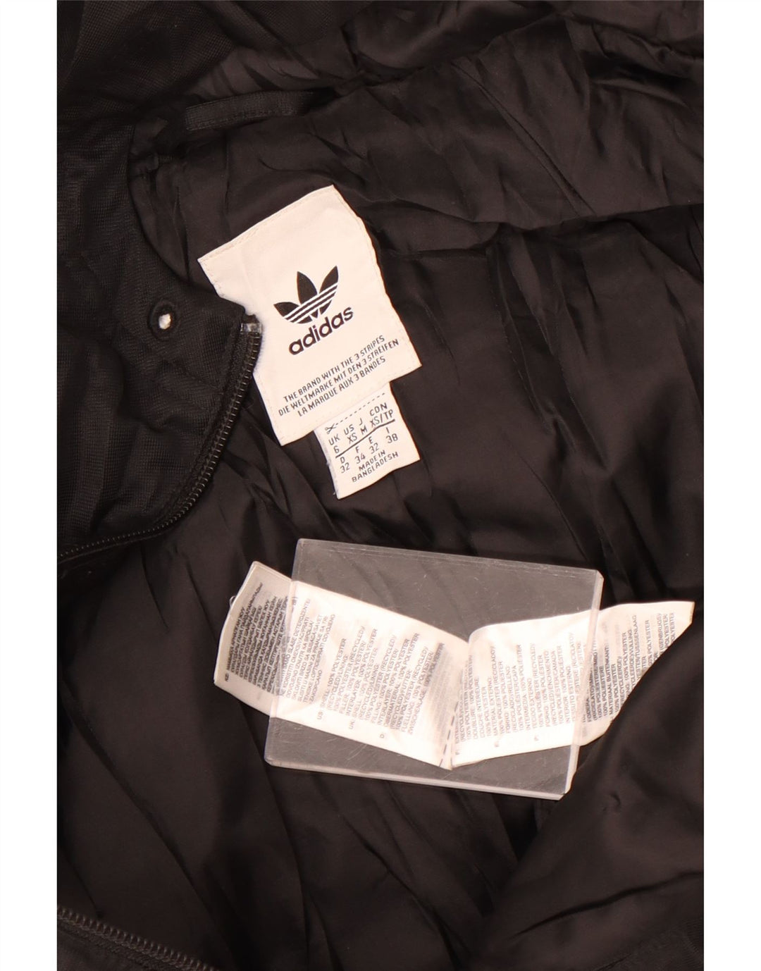 Adidas Damen Kapuzenjacke, gepolstert, UK 6, XS, Schwarz, Polyester