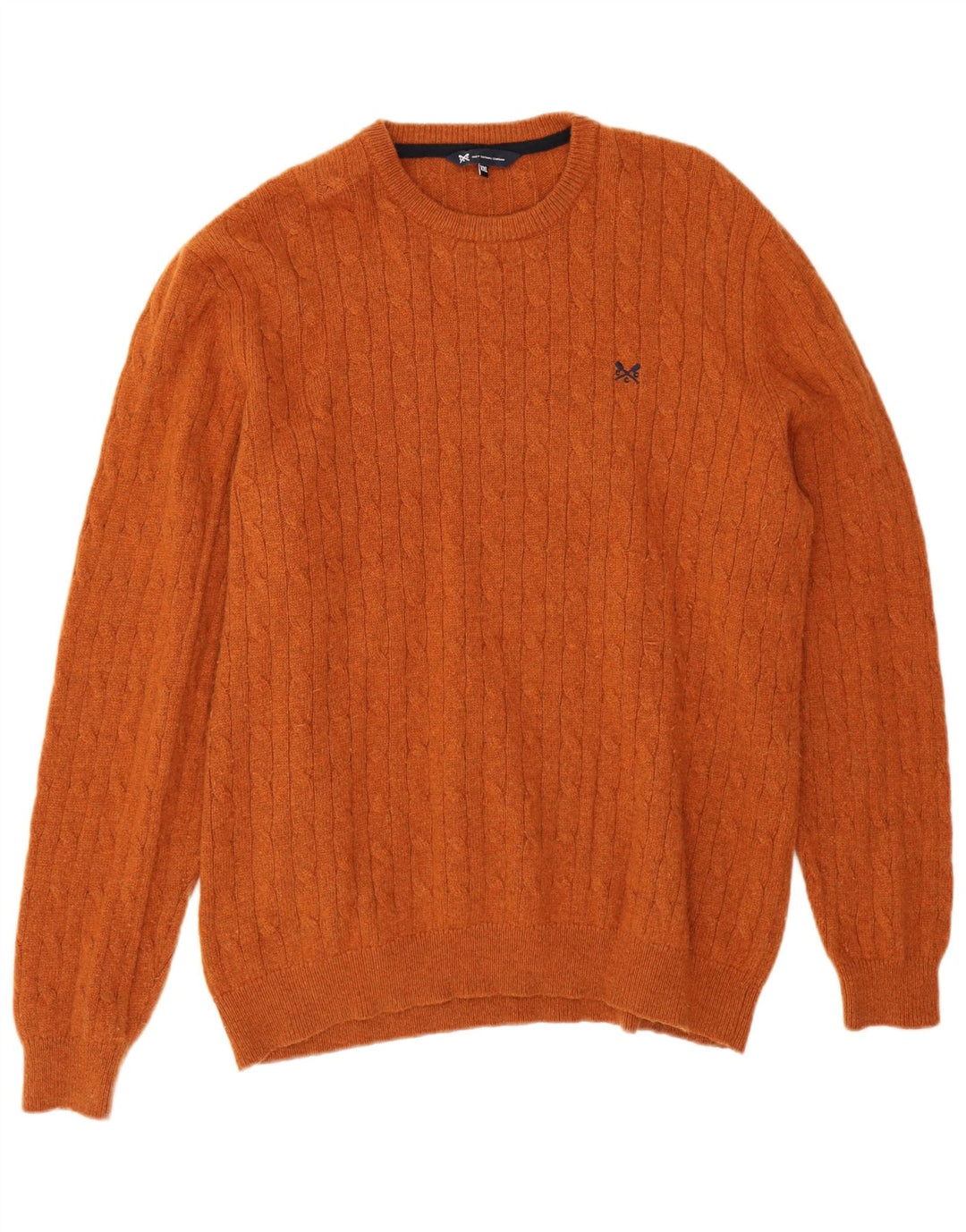 Crew Clothing Herren-Pullover mit Rundhalsausschnitt, 2XL, braune Lammwolle