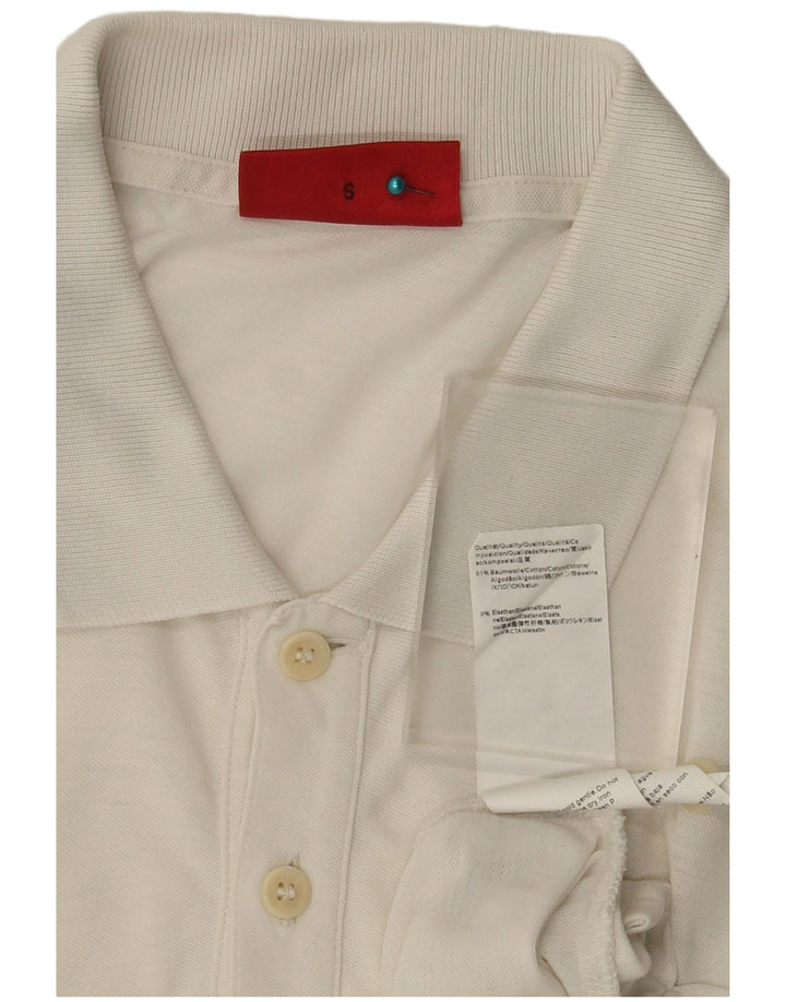 Hugo Boss Herren-Poloshirt, kleine weiße Baumwolle