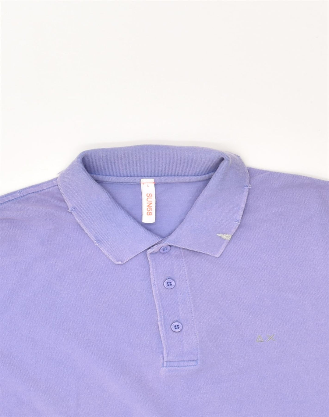 SUN68 Mens Polo Shirt Large Purple Cotton | Vintage Sun68 | Thrift | Second-Hand Sun68 | Used Clothing | Messina Hembry 