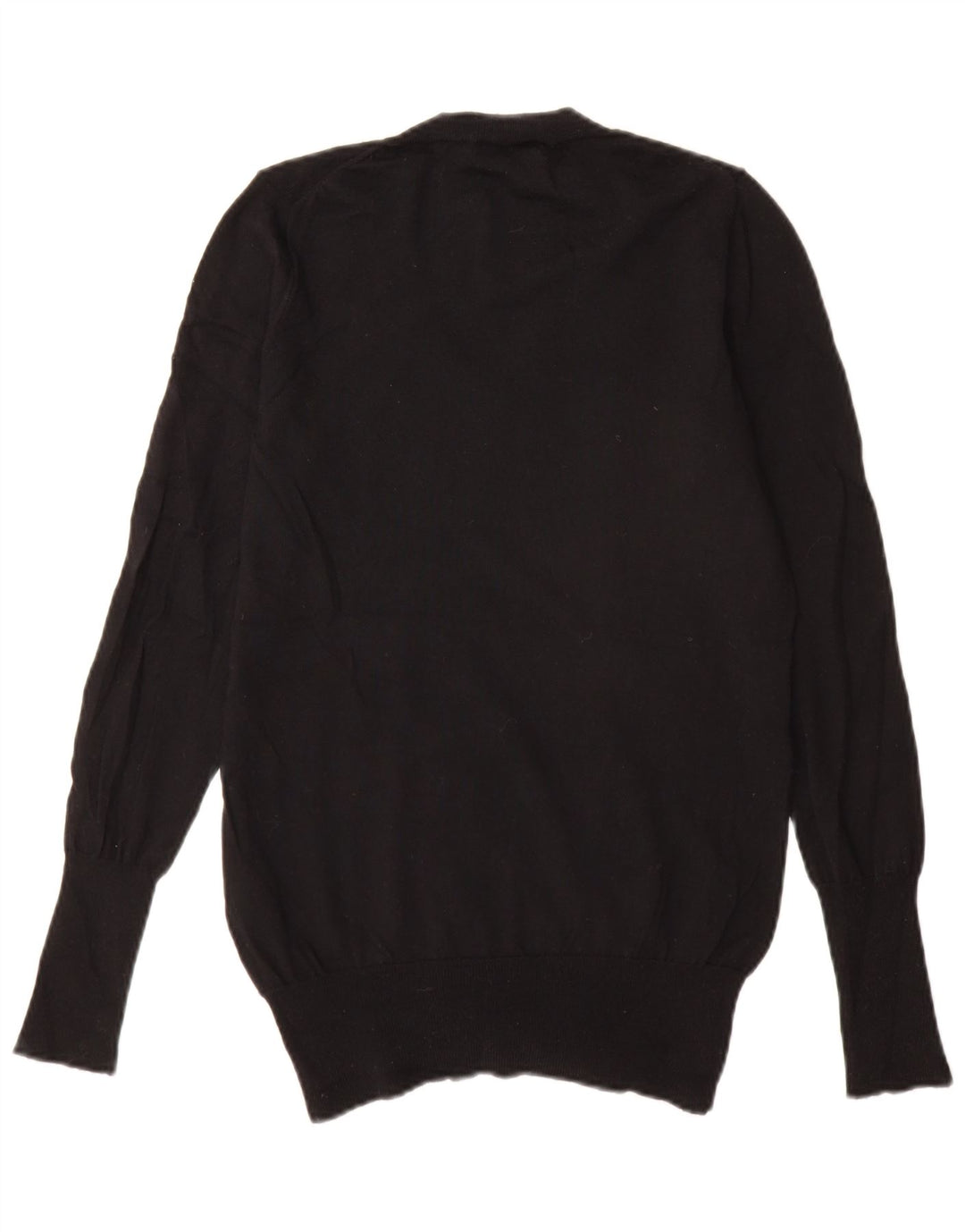 J. Crew Damen-Pullover mit V-Ausschnitt, UK 12, mittelschwarze Merinowolle