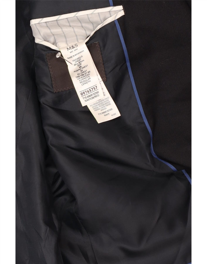 Marks & Spencer Herren-Blazer mit 2 Knöpfen, Größe UK 38, mittleres Marineblau