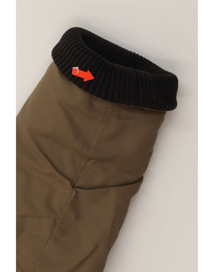 KHUJO Mens Hooded Parka Jacket UK 36 Small Khaki Vintage KHUJO and Second-Hand KHUJO from Messina Hembry 