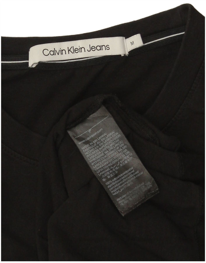 CALVIN KLEIN JEANS Herren T-Shirt Top Medium Schwarz Baumwolle