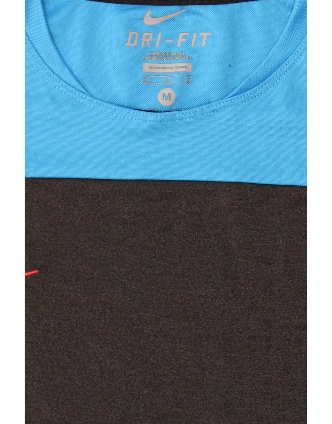 Nike Dri Fit T-Shirt-Oberteil für Herren, mittelgrau, Farbblock