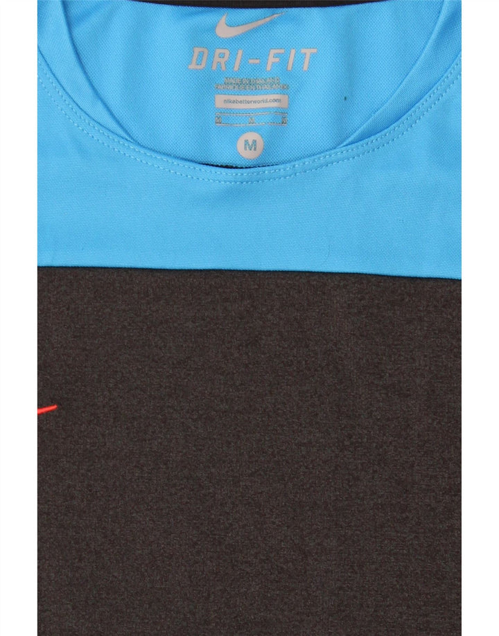 Nike Dri Fit T-Shirt-Oberteil für Herren, mittelgrau, Farbblock