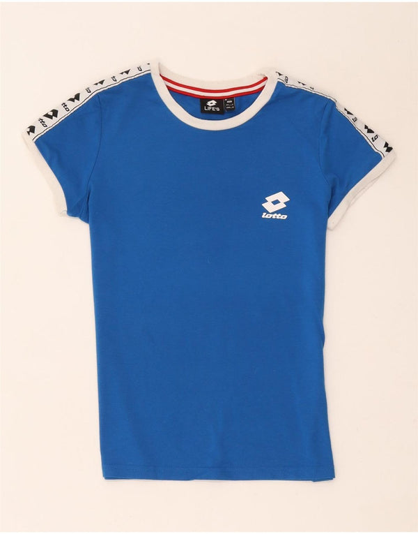 Lotto Womens Life's Graphic T-Shirt Top UK 10 Small Blau Farbblock