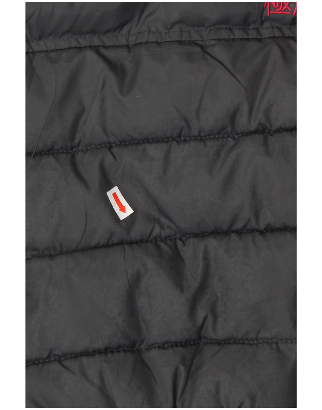 SUPERDRY Wattierte Damenweste mit Kapuze, UK 14, mittelgraues Polyester