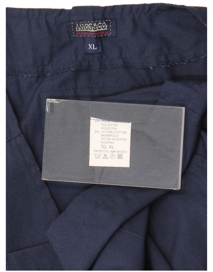 Vintage Herren Utility Gilet UK 42 XL Marineblau Polyester