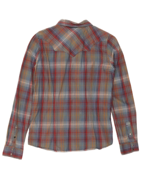 Wrangler Womens Shirt UK 12 Medium Mehrfarbig karierte Baumwolle