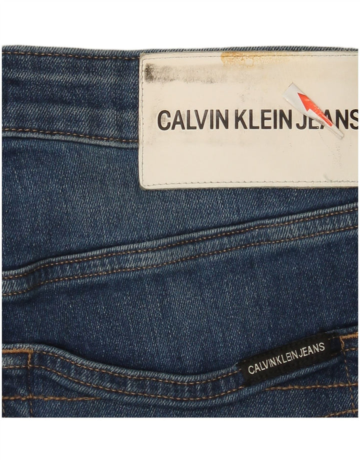 Calvin Klein Herren Denim Shorts W32 Mittelblaue Baumwolle