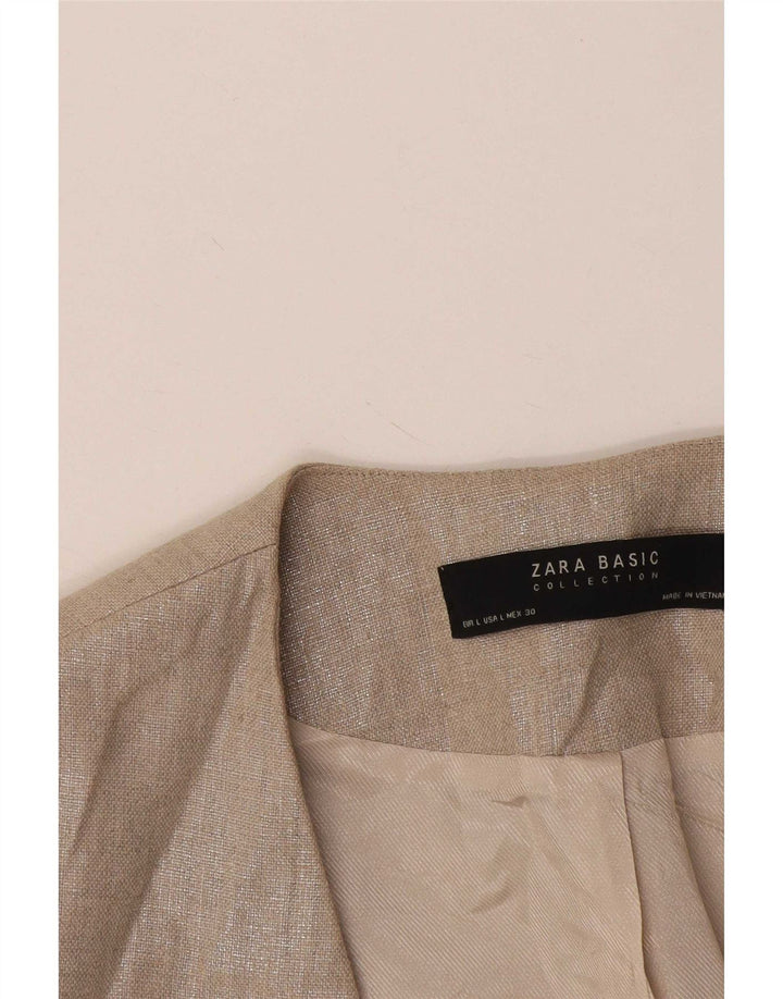 Zara Damen-Blazer mit 3/4-Ärmeln, Gr. 14, Grau