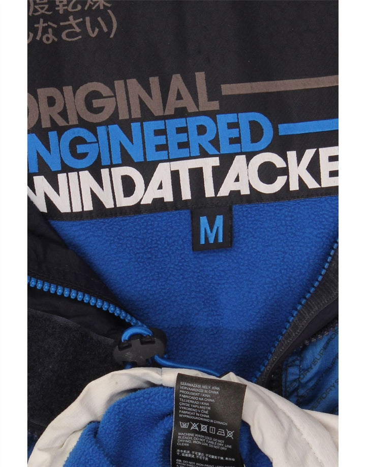 Superdry Herren Windtrekker Windjacke UK 38 Medium Marineblau