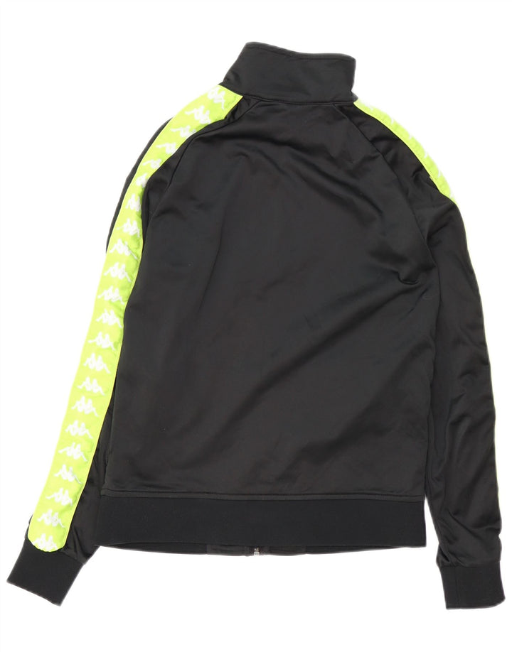 KAPPA Jungen-Trainingsanzug mit Grafik, 15–16 Jahre, schwarzes Farbblock-Polyester
