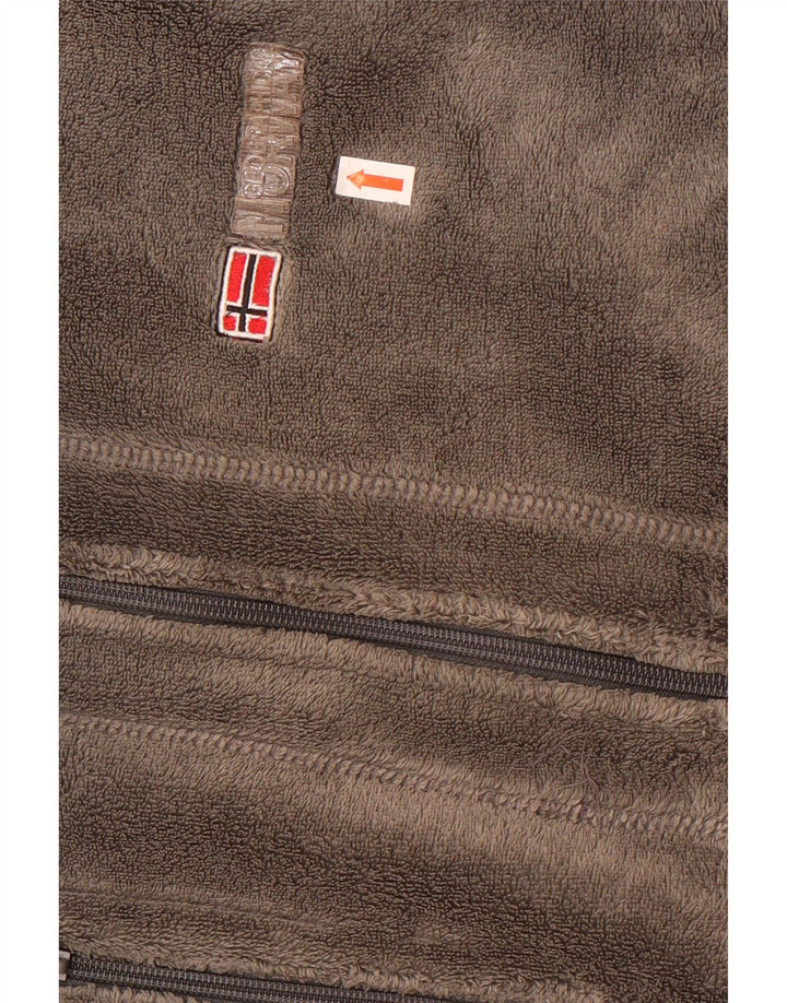 Norwegen Herren Fleecejacke UK 38 Mittelgrau Colourblock Polyester Sport