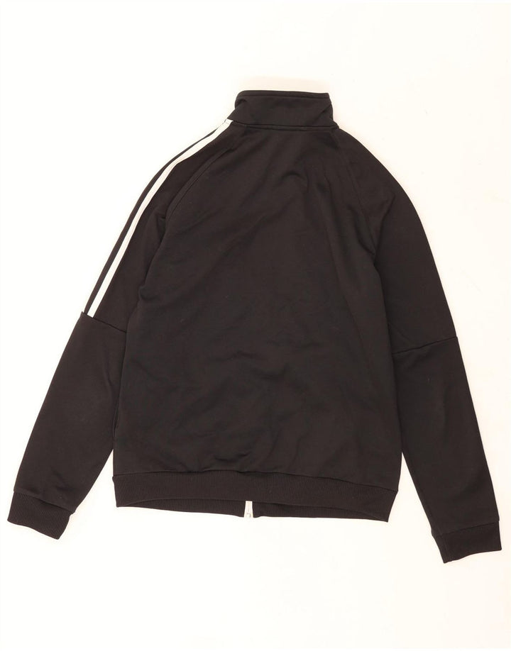 Adidas Damen Trainingsanzug Top Jacke UK 12/14 Medium Schwarz Polyester