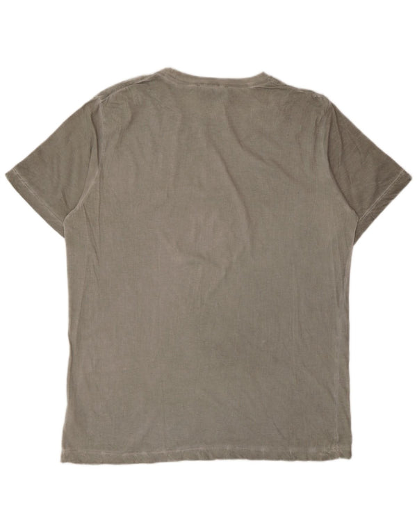 Diesel Mens T-Shirt Top Large Grey Cotton