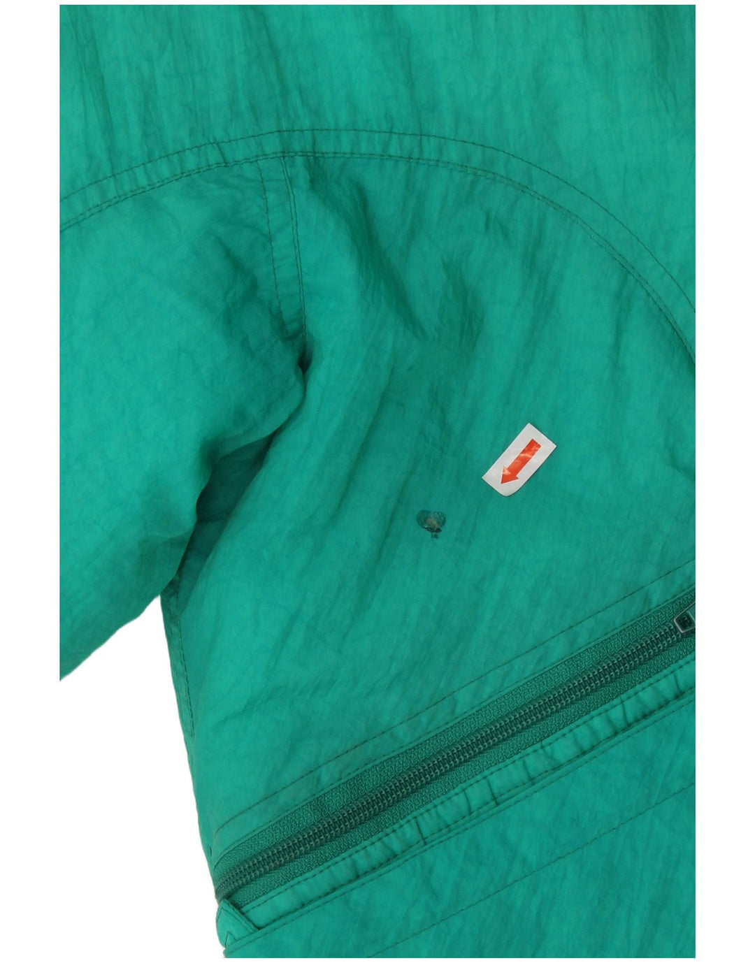 Belfe Mädchen-Skijacke in Übergröße mit Grafik, 10–11 Jahre, grünes Polyamid, 80er-Jahre