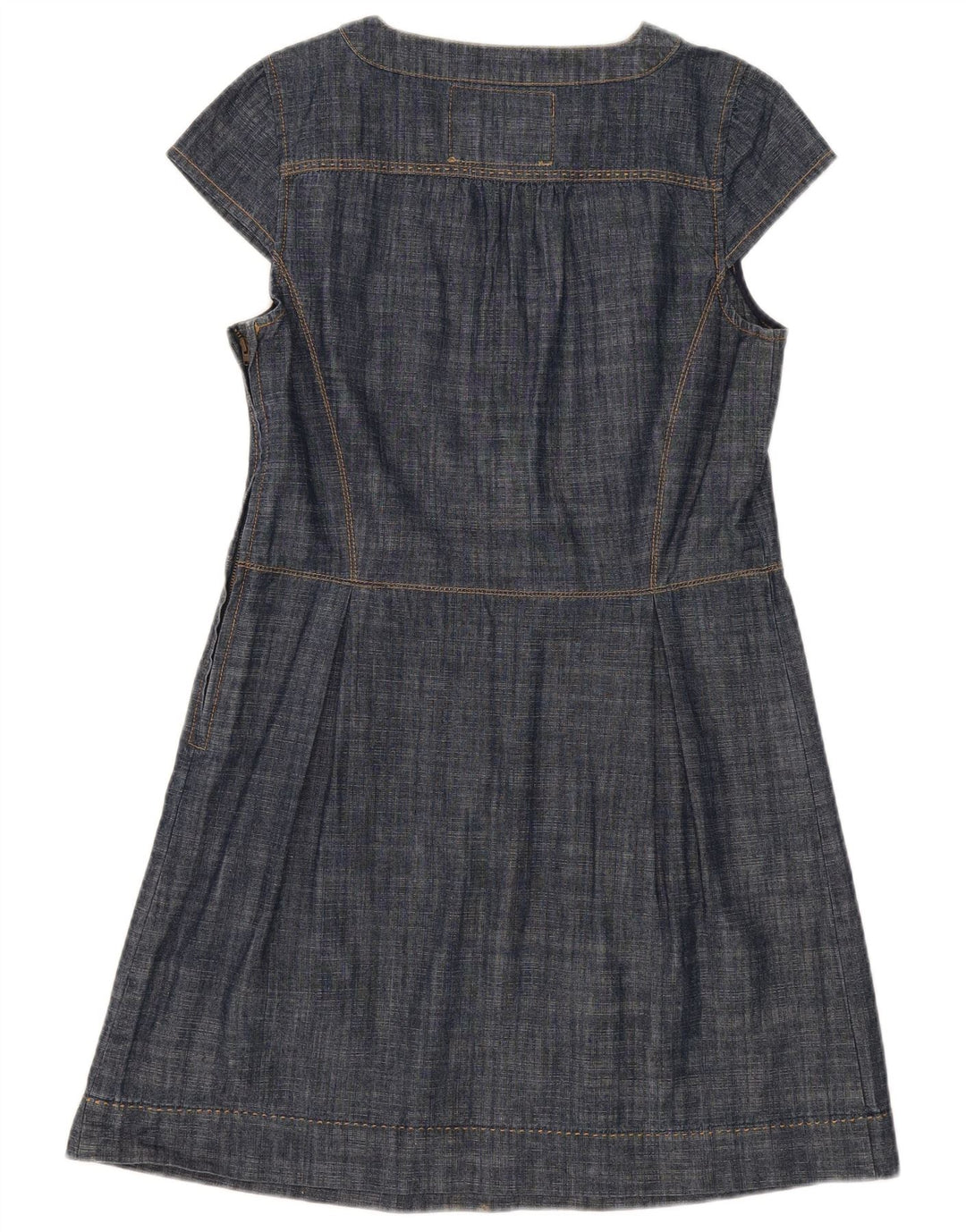 Next Damen-A-Linien-Kleid, UK 14, mittlere Marineblau-Baumwolle