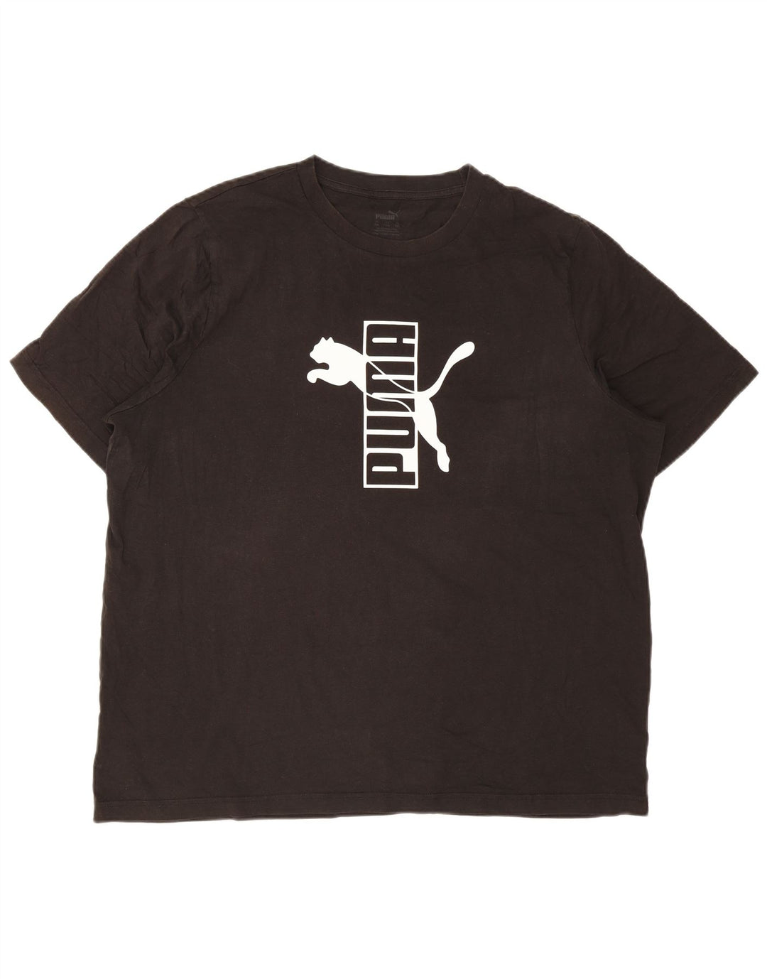 Puma Herren Grafik T-Shirt Top 2XL Schwarz Baumwolle