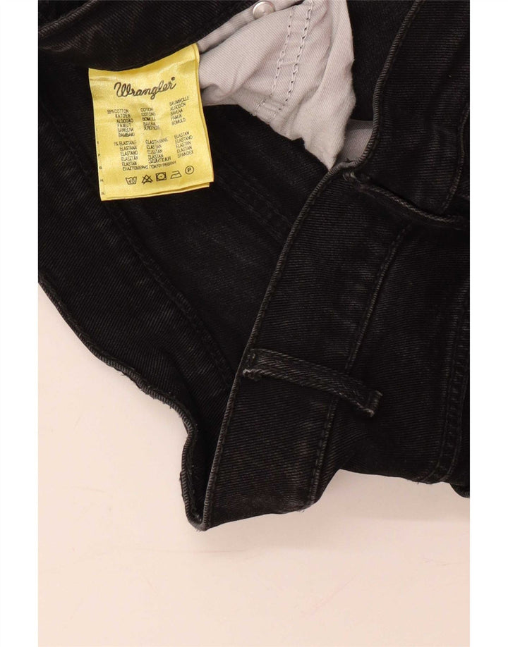 Wrangler Herren Texas Stretch Straight Jeans W36 L30 Schwarze Baumwolle