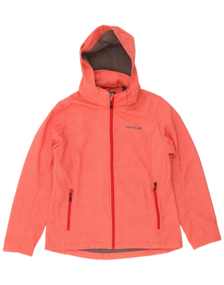 Coast Damen-Windbreakerjacke mit Kapuze, EU 42, großes, rot meliertes Polyester