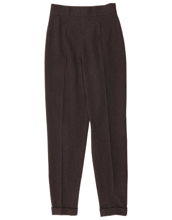 Sportmax Damen-Anzughose mit hoher Taille, schmal zulaufend, UK 12, M, W26, L30, Grau