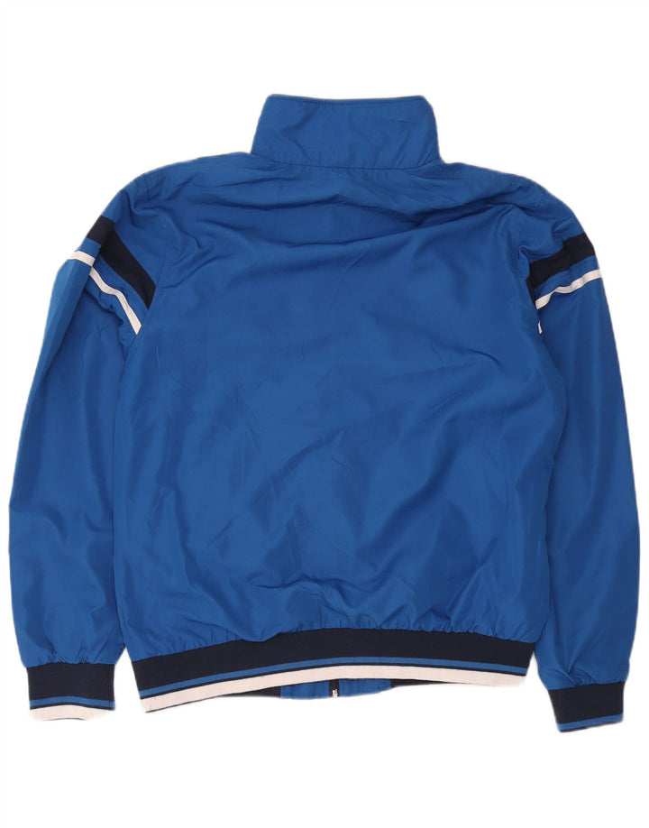 Asics Herren Bomberjacke UK 42 XL Blaues Colourblock-Polyester