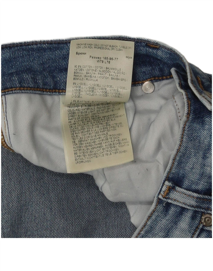 Lee Herren Luke Slim Jeans W31 L30 Blaue Baumwolle
