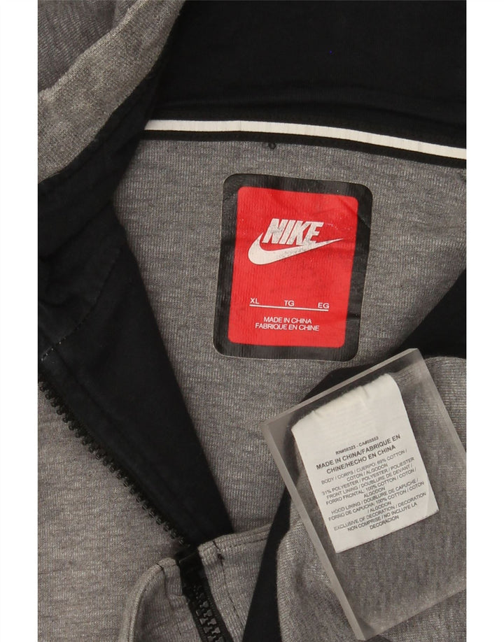 Nike Herren-Kapuzenpullover mit Reißverschluss, XL, graue Baumwolle