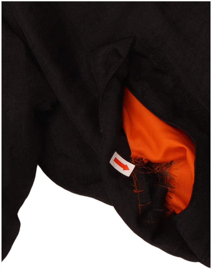 Vintage Herren Loose Fit Wattierte Jacke UK 38 Medium Schwarz