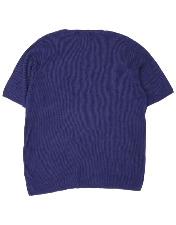 Marks & Spencer Damen-Pullover mit Rundhalsausschnitt, UK 22 3XL, Marineblau