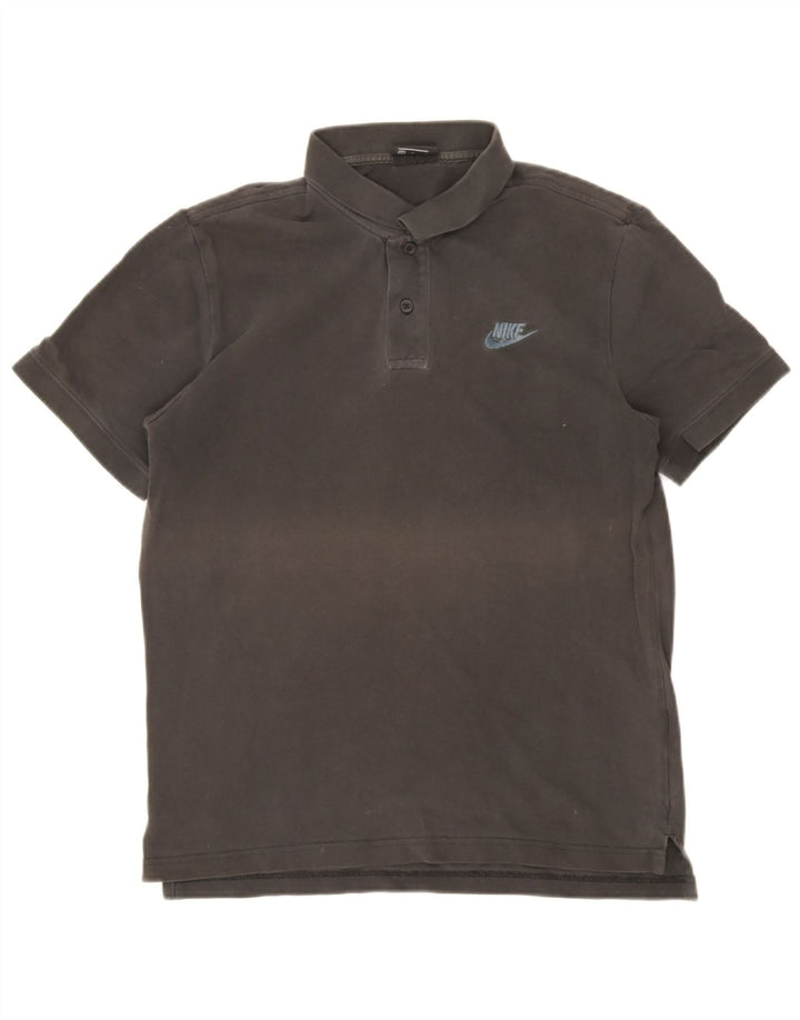 Nike Herren-Poloshirt aus mittelgrauer Baumwolle