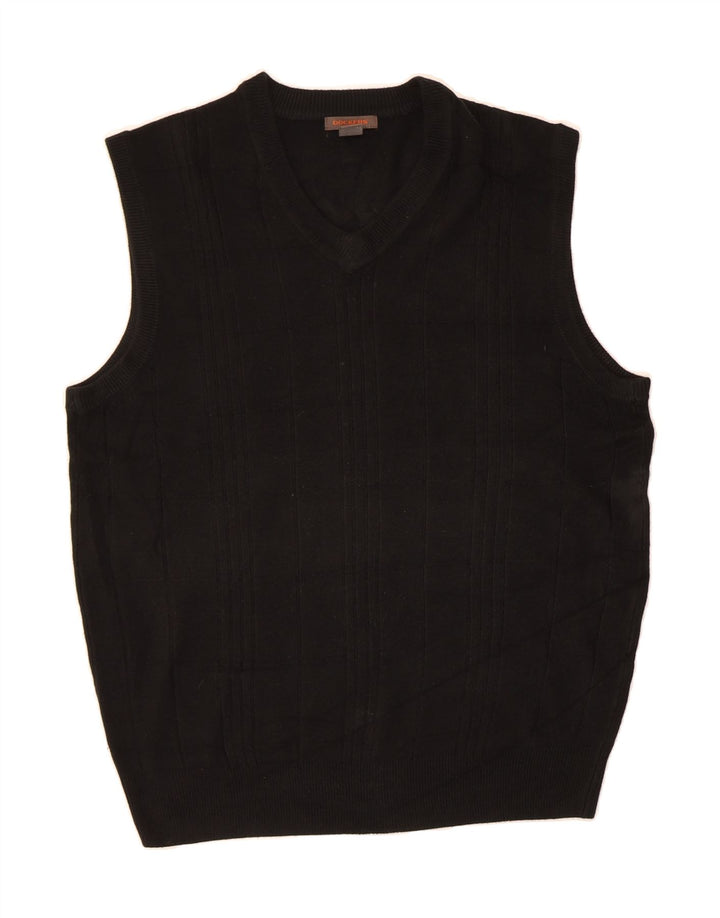 DOCKERS Mens Vest Tank Top Large Black Acrylic Vintage Dockers and Second-Hand Dockers from Messina Hembry 