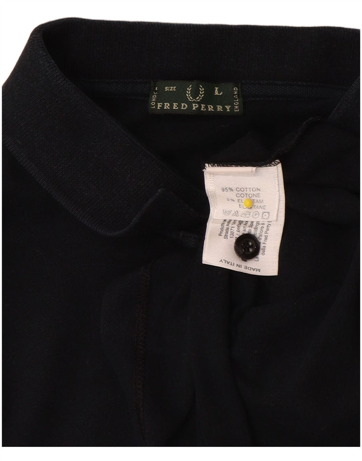 Fred Perry Herren-Poloshirt, große marineblaue Baumwolle