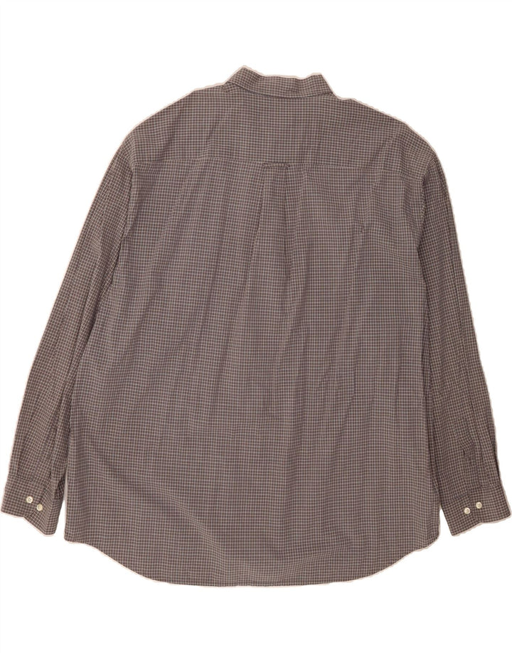 EDDIE BAUER Mens Shirt 2XL Grey Gingham Cotton Vintage Eddie Bauer and Second-Hand Eddie Bauer from Messina Hembry 