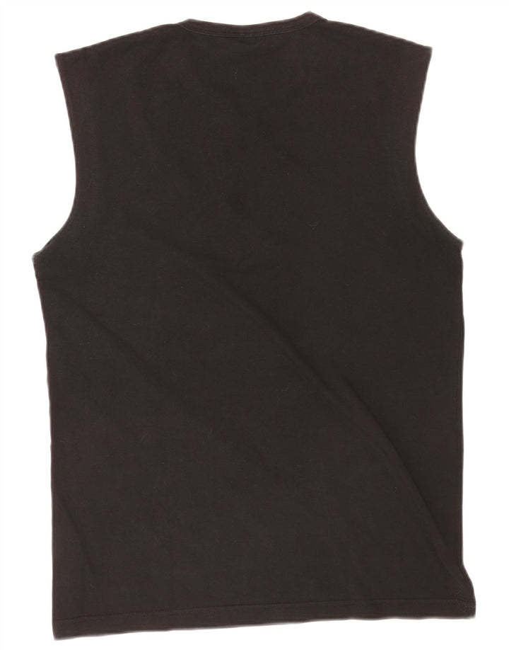 Asics Herren-Trägershirt, groß, schwarze Baumwolle