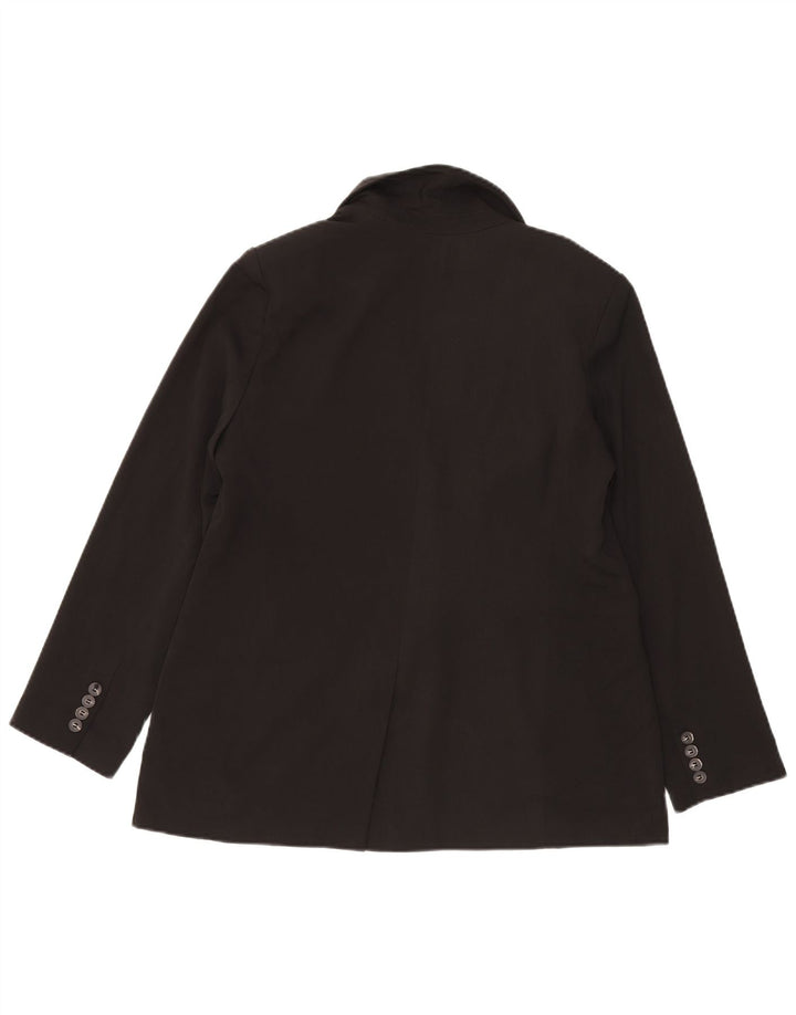 Topshop Damen-Blazerjacke mit 1 Knopf, UK 14, Mittelschwarz, Polyester