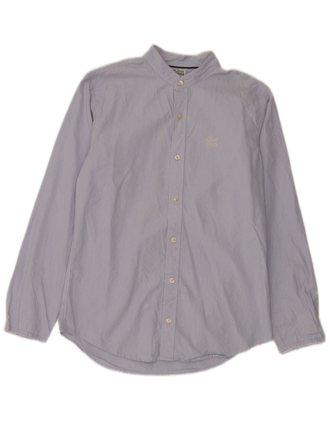 Tommy Hilfiger Herrenhemd, klein, blau, Nadelstreifen