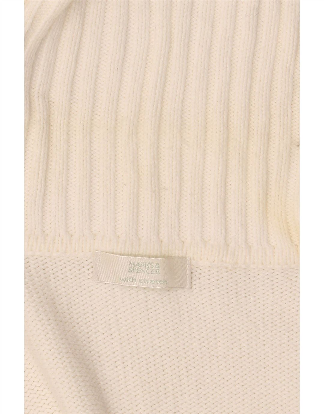 Marks & Spencer Damen-Stretch-Cardigan-Pullover UK 16 Large Weiß