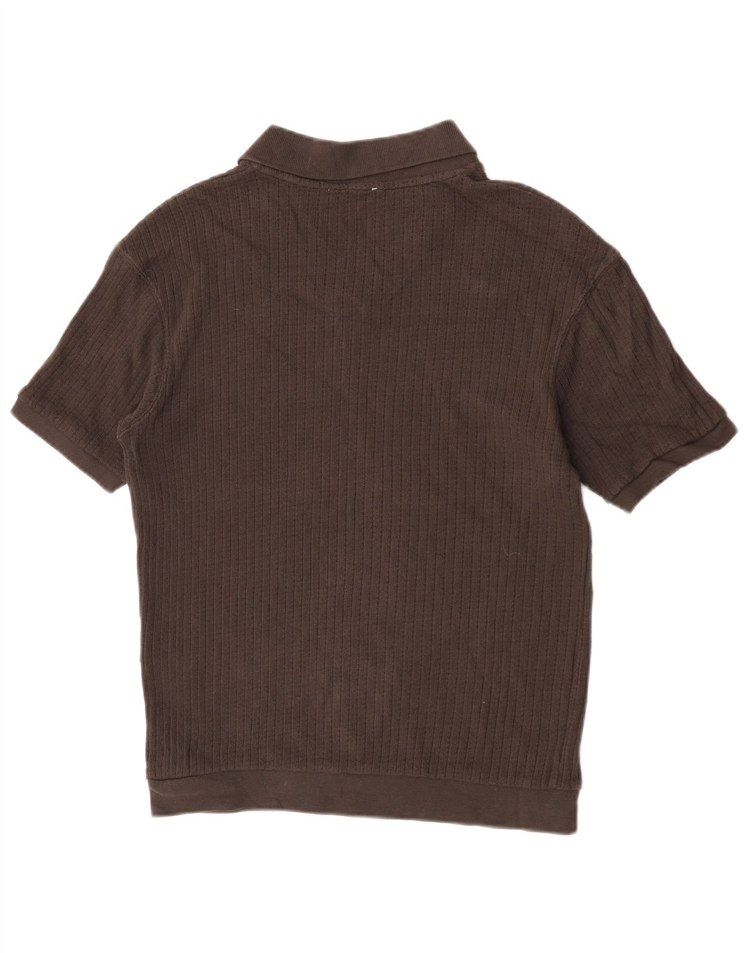 Zara Herren-Poloshirt, kleine braune Baumwolle