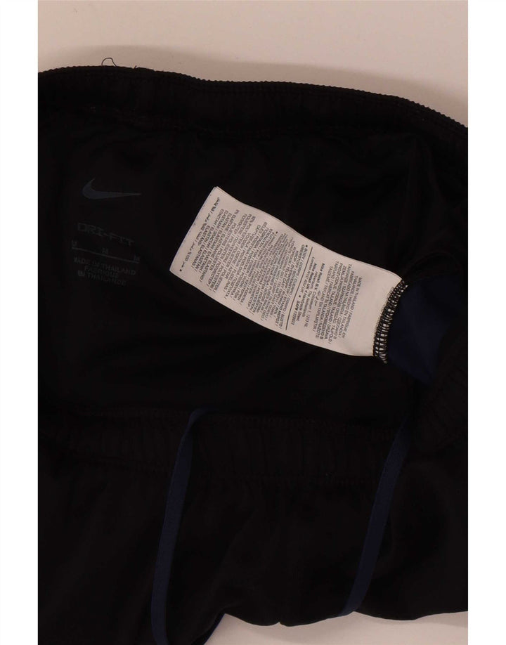 Nike Damen Dri Fit Sport Shorts UK 12 Mittelschwarzes Colourblock-Polyester