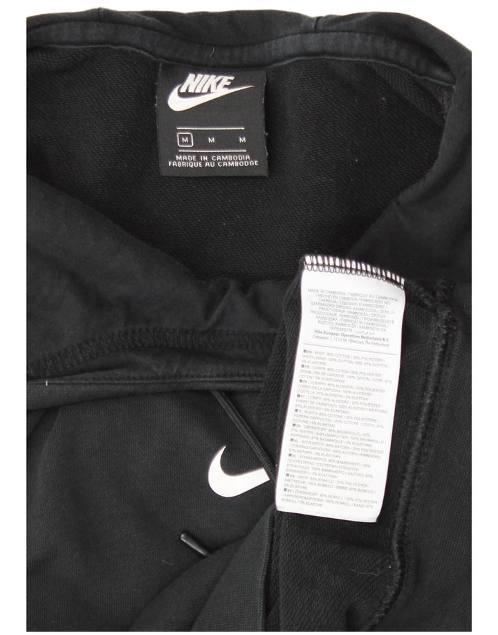 Nike Womens Graphic Hoodie Pullover UK 14 Mittelschwarze Baumwolle