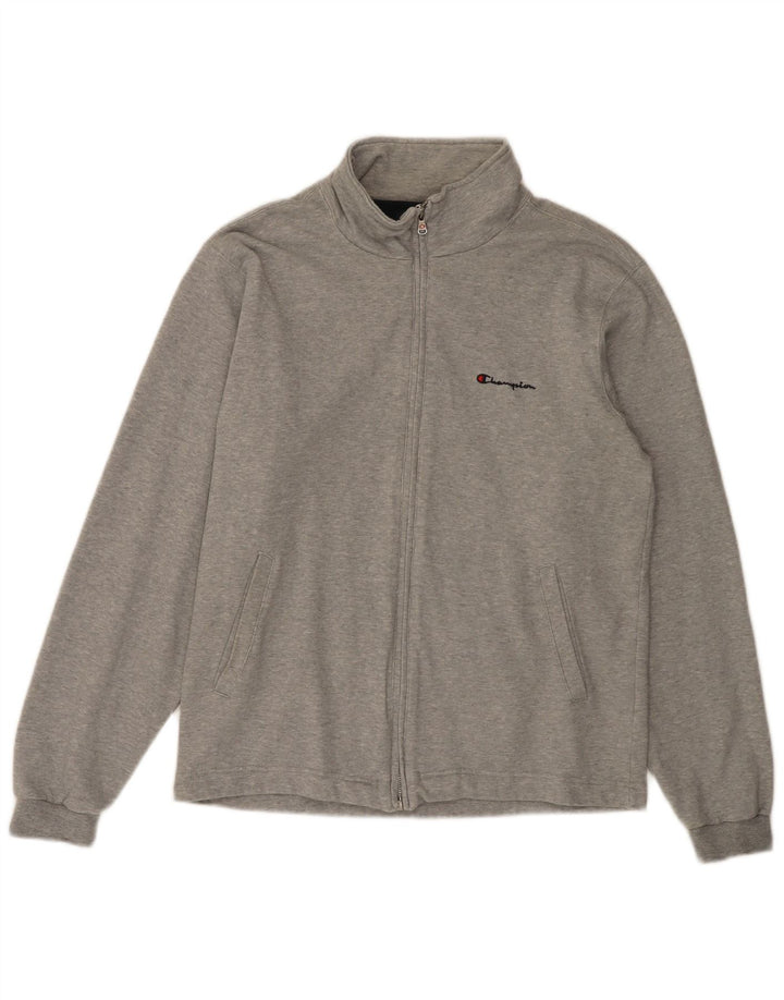 CHAMPION Herren-Trainingsanzug-Oberjacke aus mittelgrauer Baumwolle