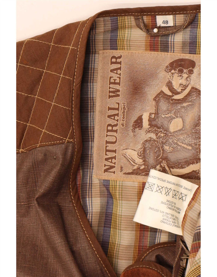 Conbipel Herren Natural Wear Utility Jacke IT 48 Mittelbraun Farbblock