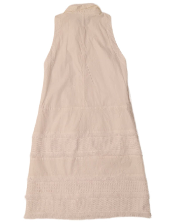 Banana Republic Damen Ärmelloses Polokleid UK 18 XL Weiß