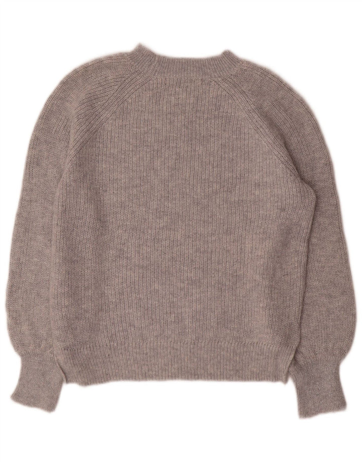 Marks & Spencer Damen-Pullover, übergroß, Rundhalsausschnitt, Gr. 10, Größe S, Grau